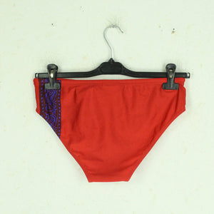 Vintage Badehose Gr. L rot bunt Crazy Pattern 80s 90s Swimwear