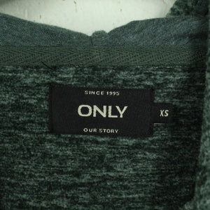 Second Hand ONLY Sweatshirt Hoddie Gr. XS grün meliert (*)