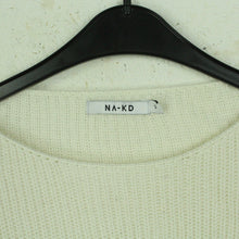 Laden Sie das Bild in den Galerie-Viewer, Second Hand NA-KD Pullover Gr. S weiß uni Strick (*)