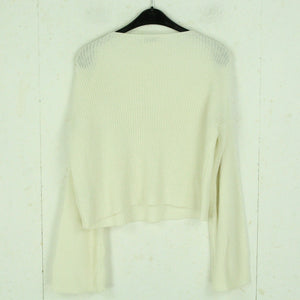 Second Hand NA-KD Pullover Gr. S weiß uni Strick (*)