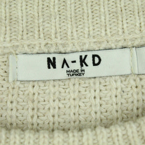 Second Hand NA-KD Pullover Gr. S beige uni Strick (*)