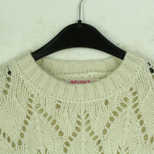 Laden Sie das Bild in den Galerie-Viewer, Second Hand INDISKA Pullover Gr. S beige uni Strick mit Lochmuster (*)