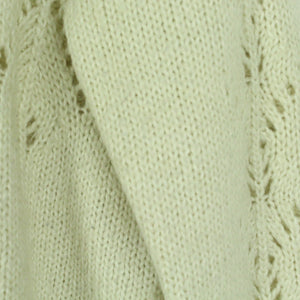 Second Hand INDISKA Pullover Gr. S beige uni Strick mit Lochmuster (*)