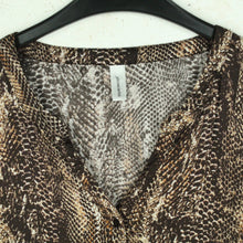 Laden Sie das Bild in den Galerie-Viewer, Second Hand SOYACONCEPT Bluse Gr. L braun Schlangenmuster (*)
