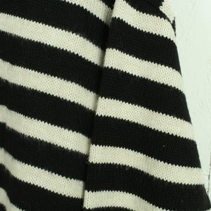 Second Hand PROJECT UNKNOWN Pullover Gr. XS schwarz weiß gestreift (*)