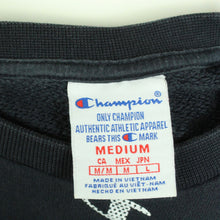 Laden Sie das Bild in den Galerie-Viewer, Second Hand CHAMPION Sweatshirt Gr. M blau mit Logo Print (*)