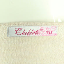 Laden Sie das Bild in den Galerie-Viewer, Second Hand CHOKLATE Pullover mit Wolle Gr. S/M rosa grau gemustert Strick (*)