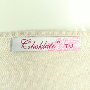 Second Hand CHOKLATE Pullover mit Wolle Gr. S/M rosa grau gemustert Strick (*)