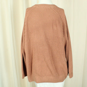 Second Hand MONKI Pullover Gr. M lachs uni Strick (*)