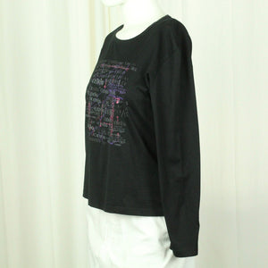 Second Hand ICEBERG Longsleeve Gr. L schwarz mehrfarbig gemustert (*)