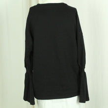 Laden Sie das Bild in den Galerie-Viewer, Second Hand MANGO Sweatshirt Gr. M schwarz Rosenprint (*)