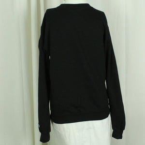 Second Hand CHAMPION Sweatshirt Gr. S schwarz uni roter Print (*)