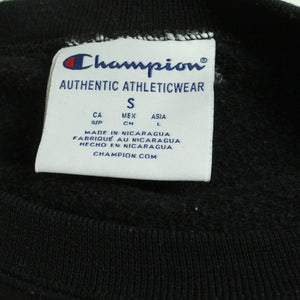 Second Hand CHAMPION Sweatshirt Gr. S schwarz uni roter Print (*)