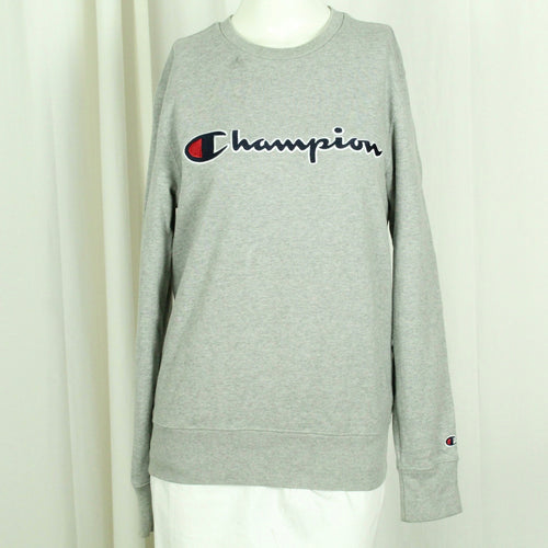 Second Hand CHAMPION Sweatshirt Gr. M grau uni mit Aufdruck (*)