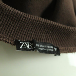 Second Hand ZARA Sweatshirt Gr. S braun uni (*)