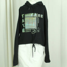 Laden Sie das Bild in den Galerie-Viewer, Second Hand ENVII Sweatshirt Gr. S/M schwarz mit Print (*)