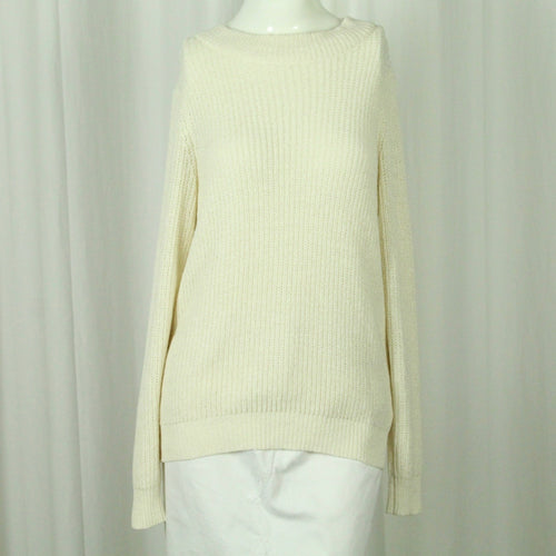 Second Hand STORIES Pullover Gr. M weiß uni Strick (*)