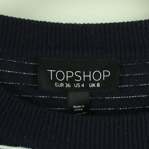 Second Hand TOPSHOP Pullover Gr. 36 blau weiß gestreift Strick (*)