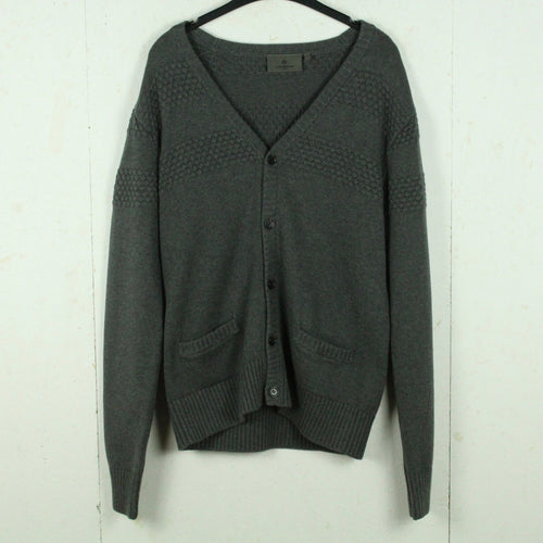 Second Hand LINDBERGH CPM Strickjacke Cardigan Gr. L grau meliert (*)