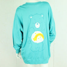 Laden Sie das Bild in den Galerie-Viewer, Second Hand ASOS Sweatshirt Gr. 36 blau mit Print und Backprint (*)