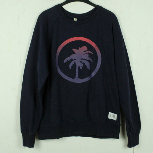 Second Hand HOI CREATIONS x MILLIONHANDS Sweatshirt Gr. XL blau mit Print (*)