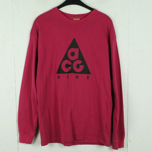 Second Hand NIKE ACG Sweatshirt Gr. M blau pink mit Logo Print (*)