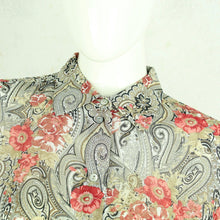 Laden Sie das Bild in den Galerie-Viewer, Vintage Bluse Gr. M beige mehrfarbig Paisley Muster geblümt