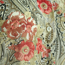 Laden Sie das Bild in den Galerie-Viewer, Vintage Bluse Gr. M beige mehrfarbig Paisley Muster geblümt