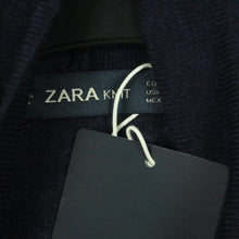 Laden Sie das Bild in den Galerie-Viewer, Second Hand ZARA Pullover Gr. S dunkelblau uni (*)