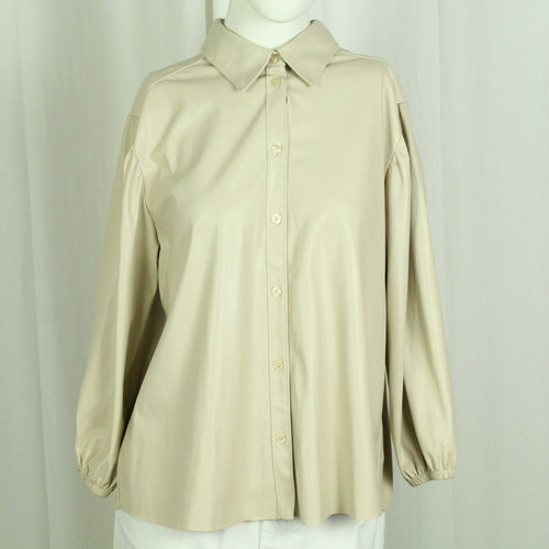 Second Hand LINDEX Hemd Gr. L beige Kunstleder (*)