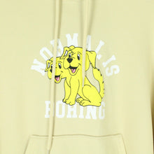 Laden Sie das Bild in den Galerie-Viewer, Second Hand WEEKDAY Hoodie Gr. XS beige mit Print &quot;normal is boring&quot; (*)