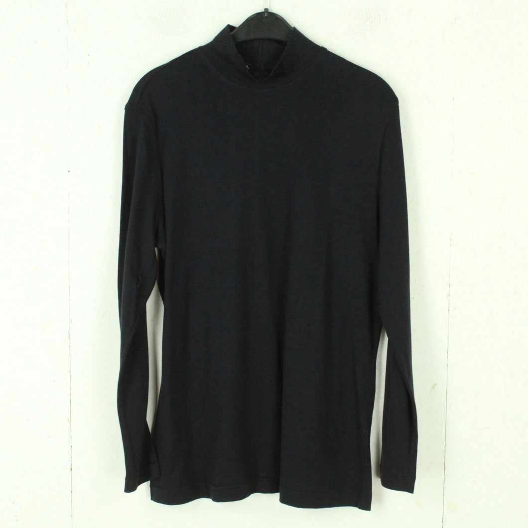 Second Hand ESCADA Sweatshirt mit Seide Gr. 44 dunkelblau Longsleeve(*)