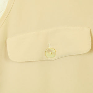 Vintage Seidenbluse Gr. S beige uni Top