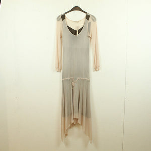 Second Hand ELFENHAUT Seidenkleid Gr. 36 nude braun NEU (*)